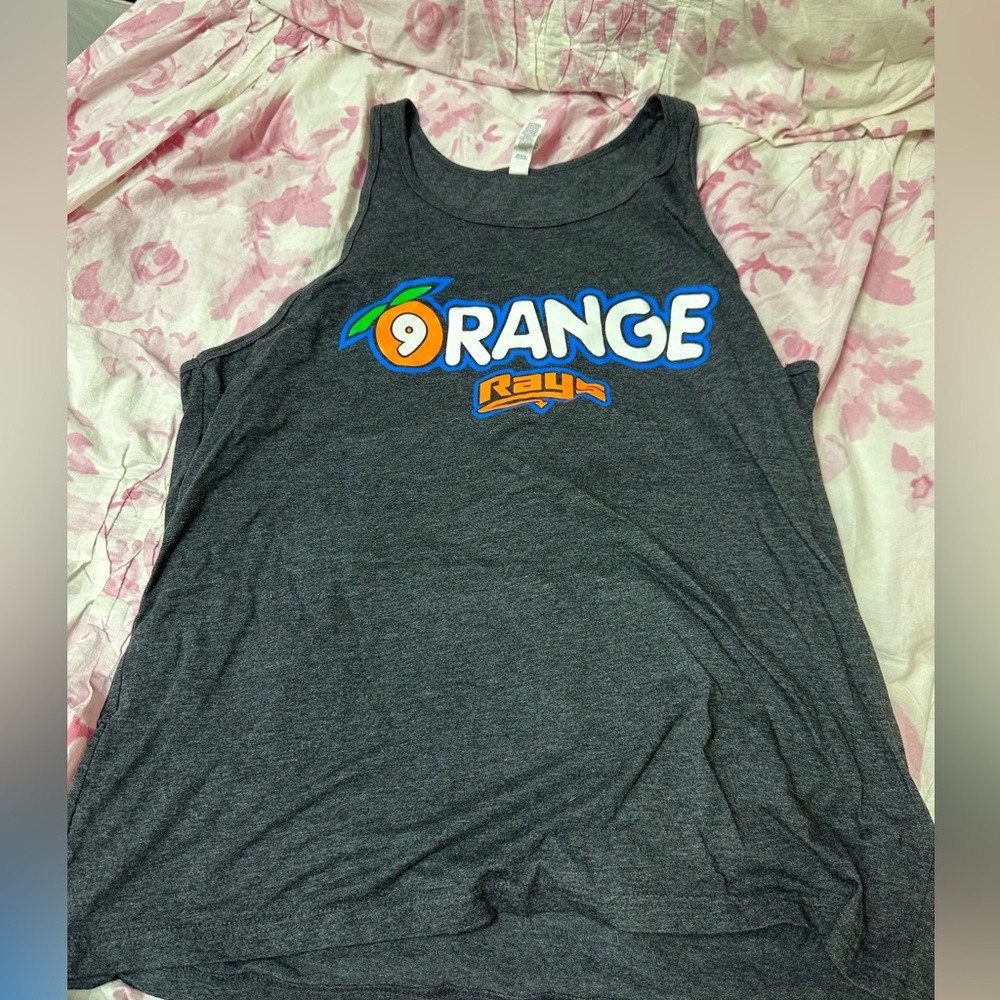 Orange #9 tank top size L